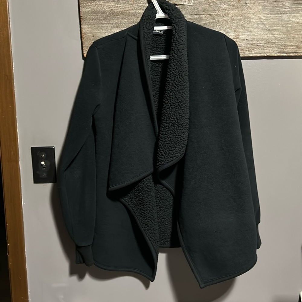 Y2K vintage Abercrombie & Fitch Sherpa open cardigan